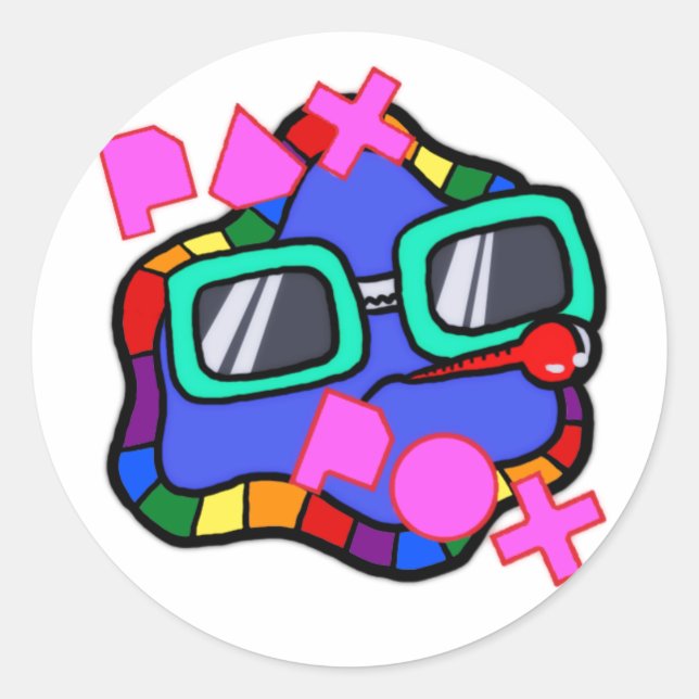 Pax Pox LGBTQ-fästen Runt Klistermärke (Framsida)