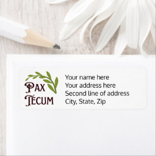 Pax Tecum Peace Latin Mass Catholik Returadress Etikett