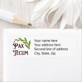 Pax Tecum Peace Latin Mass Catholik Returadress Returadress Etikett