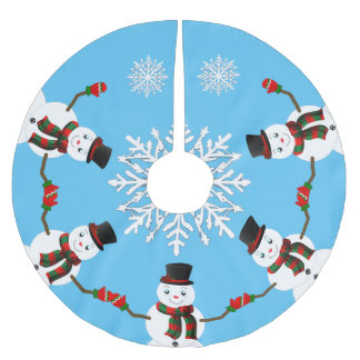 Pax the snowman julgransmatta borstad polyester