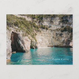 Paxos Caves Greece Coastal Vykort