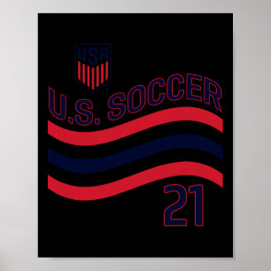 Paxten Aaronson 21 Vit Usmnt Officiellt Licensiera Poster