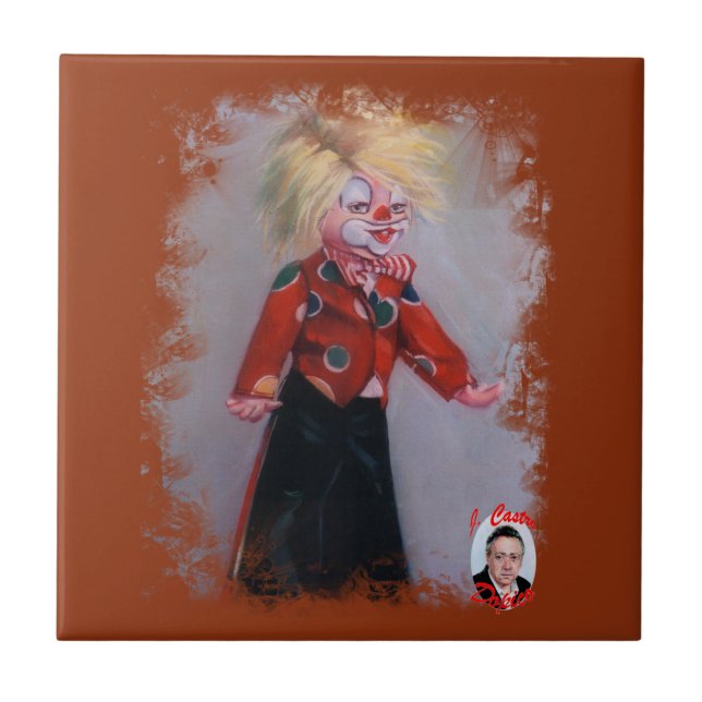 Payaso/Pallaso/Clown Kakelplatta (Framsidan)