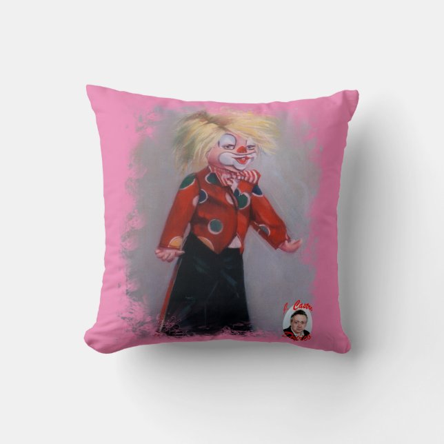 Payaso/Pallaso/Clown Kudde (Framsida)