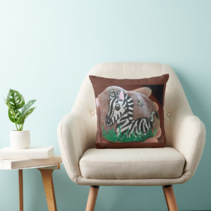 Payed Zebra Sten Kudde