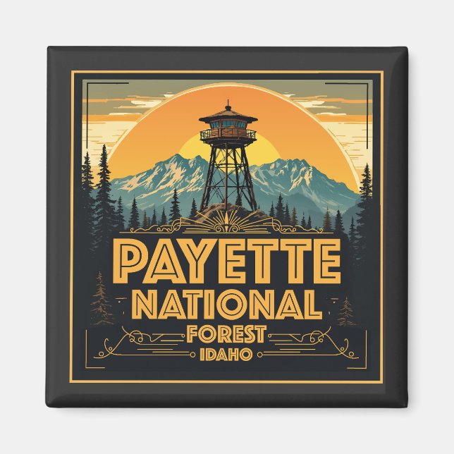 Payette National Forest Idaho Magnet (Framsidan)