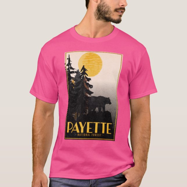 Payette National Forest Idaho Överstorlek T Shirt (Framsida)
