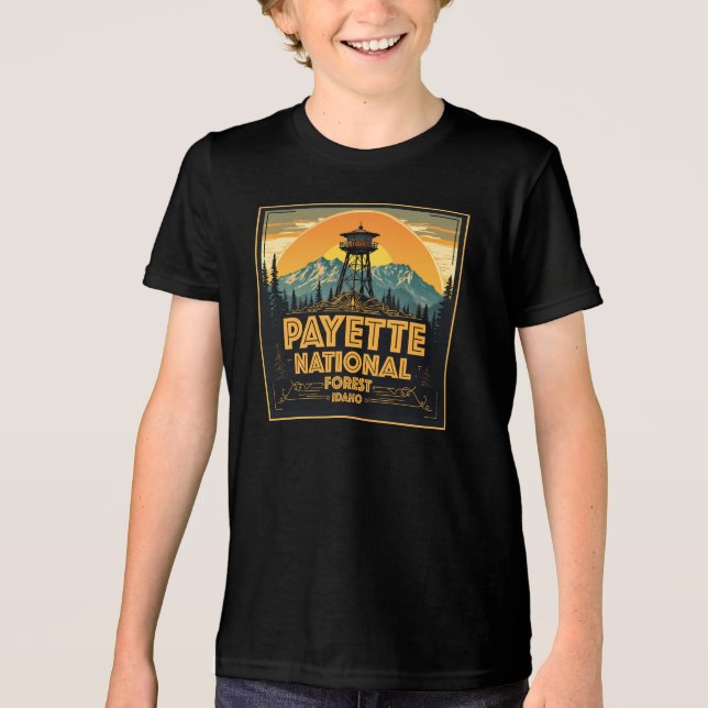 Payette National Forest Idaho T Shirt (Framsida)