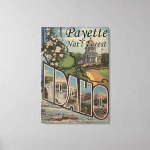 Payette nationalskog, Idaho - stor brevplats Canvastryck