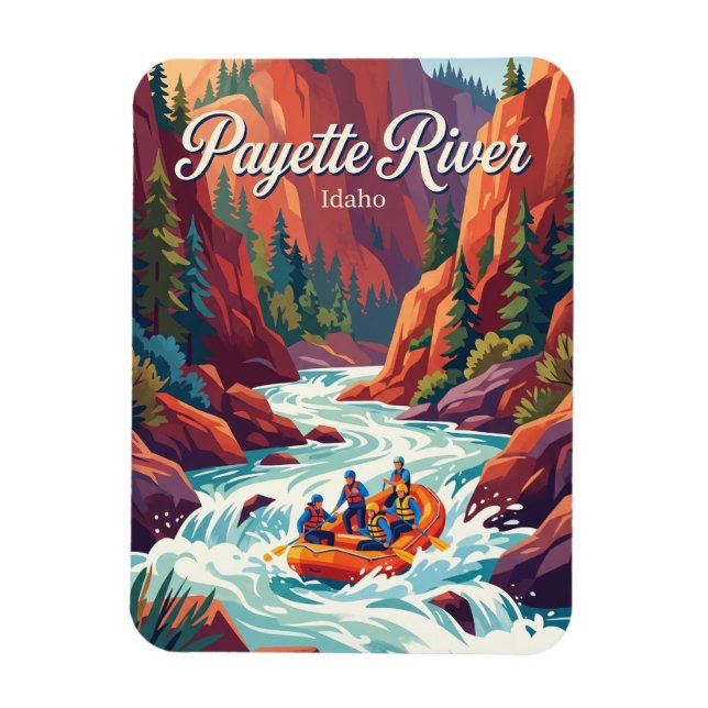Payettefloden, Idaho, USA Magnet (Vertikal)