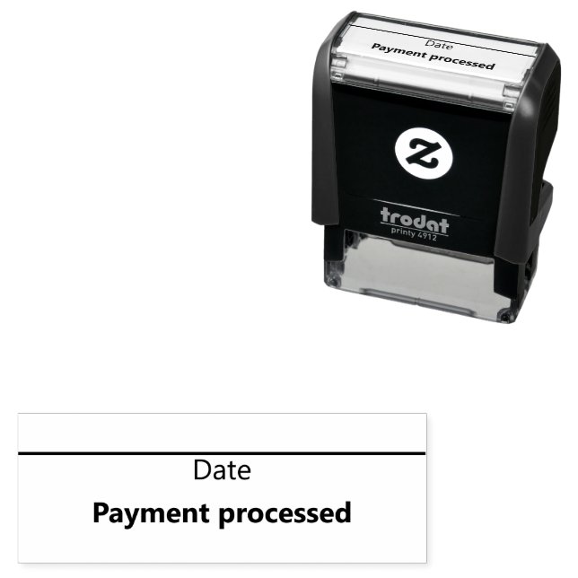 Payment Processed with Line for Date Självfärgande Stämpel (In Situ)