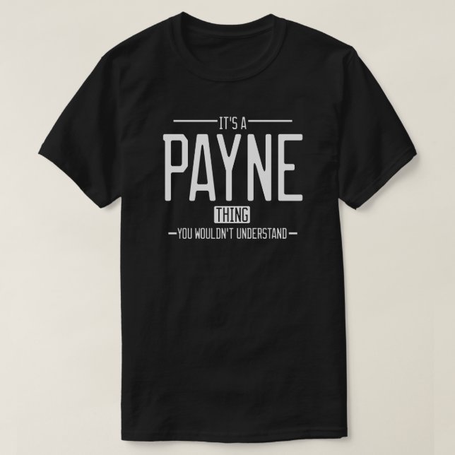 Payne lustigt efternamn, kul familj t shirt (Design framsida)