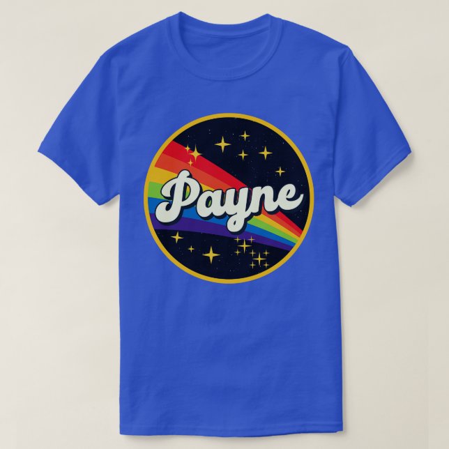Payne Rainbow i Space Vintage Stil T Shirt (Design framsida)