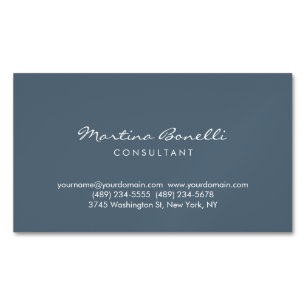 Paynes Grått Färg-minimalistiskt skriptAffärskort Magnetiska Visitkort