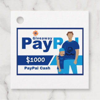 PayPal Giveaway $1000 Gåvor Etiketter