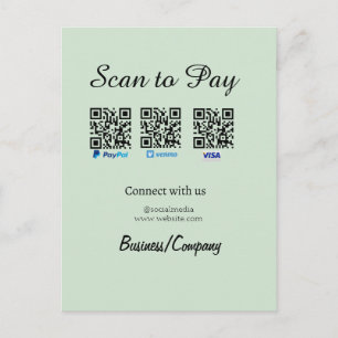 paypal venmo visa kort skanna för att betala QR so