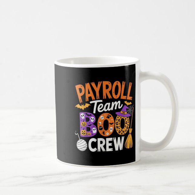 Payroll Team Boo Crew Halloween Matching Soky Outf Kaffemugg (Höger)