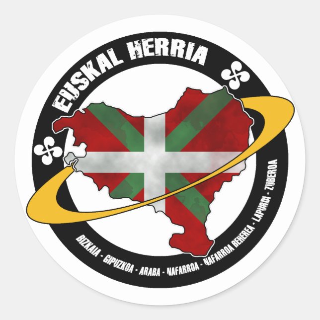 Pays Basque sticker Runt Klistermärke (Framsida)