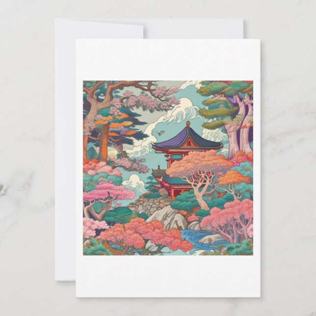 paysage asiatique  inbjudningar (Framsida)
