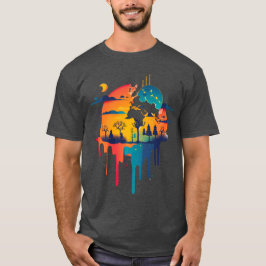 Paysage coloré et fantastique t shirt