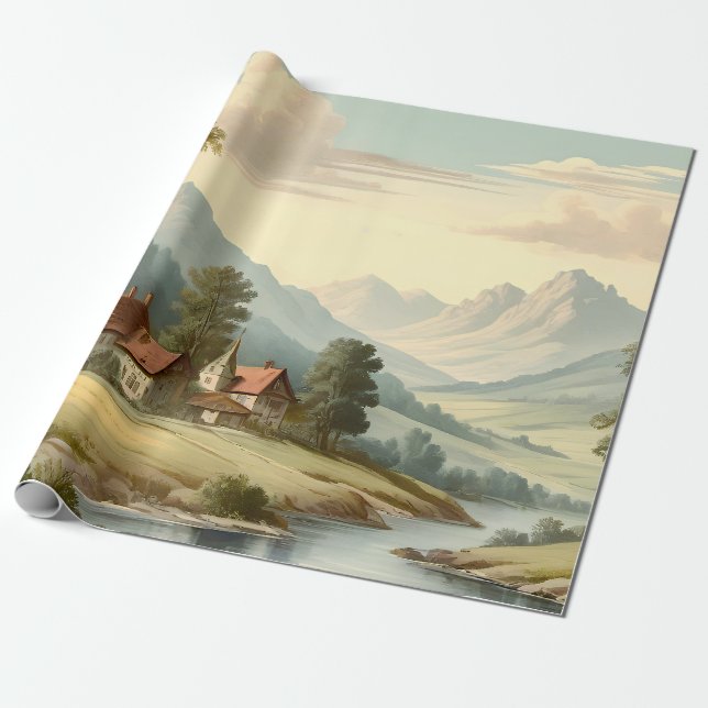 Paysage de montagne presentpapper (Utrullad)
