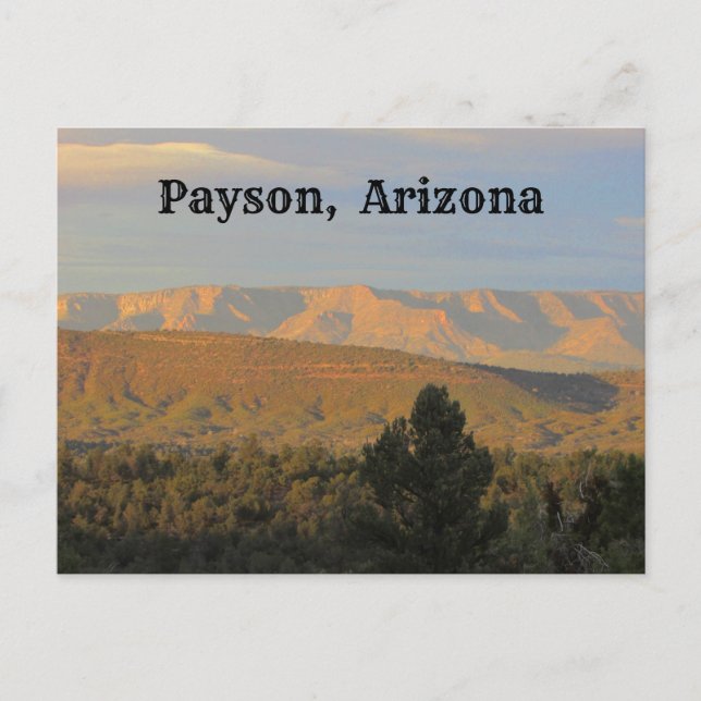 Payson Arizona Ligcape Photo Northern Desert Vykort (Framsida)