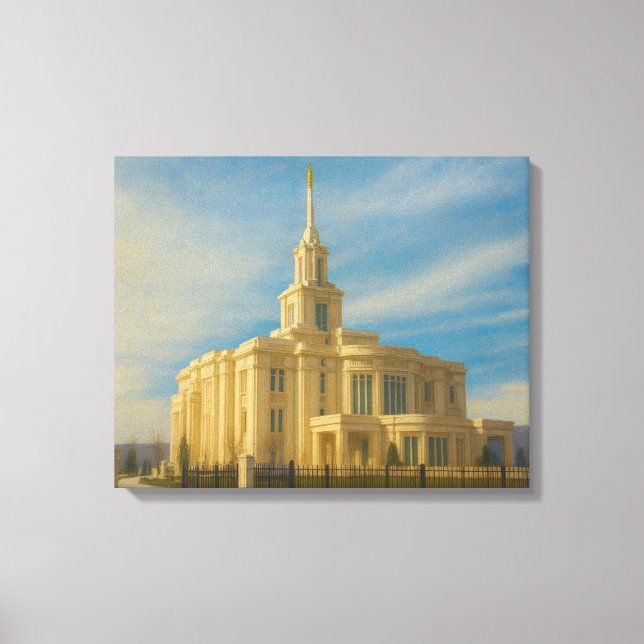 Payson Utah Temple Painting™ LDS Wall Art Canvas (Framsida)