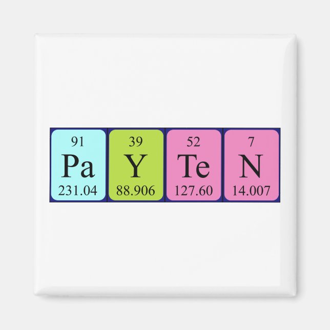 Payten Periodisk magnet bord namn (Framsidan)