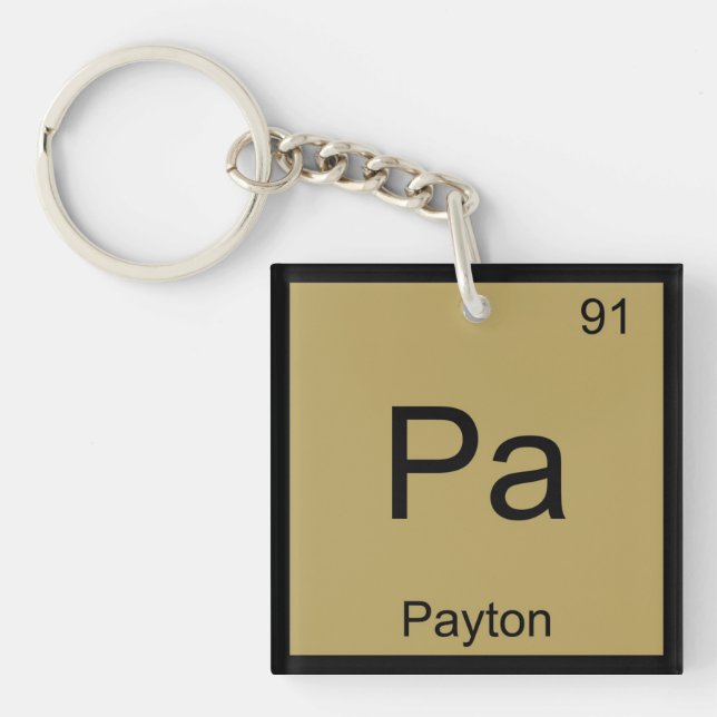 Payton Namn Kemiskt Element Periodiska Systemet (Framsidan)
