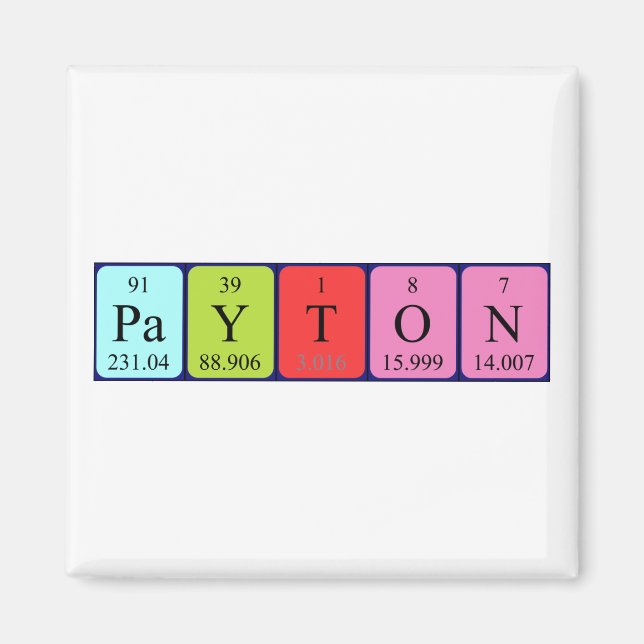 Payton Periodisk bord namn magnet (Framsidan)