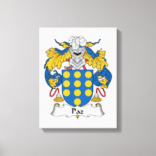 Paz familjvapensköld canvastryck