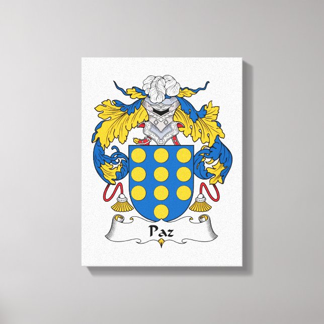 Paz Family Crest Canvastryck (Framsida)