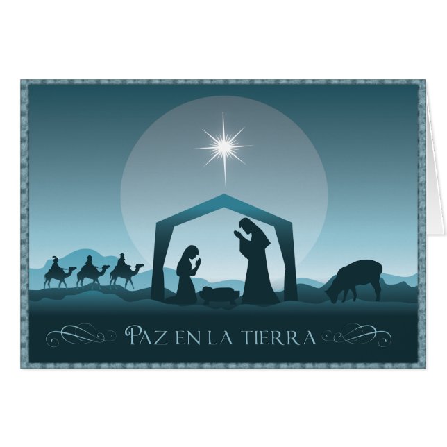 Paz Natividad Hälsningskort (Framsidan Horizontal)