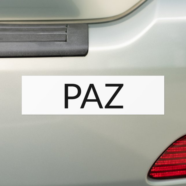 Paz vit svart Spansk fredsminimalist Bildekal (På Bil)