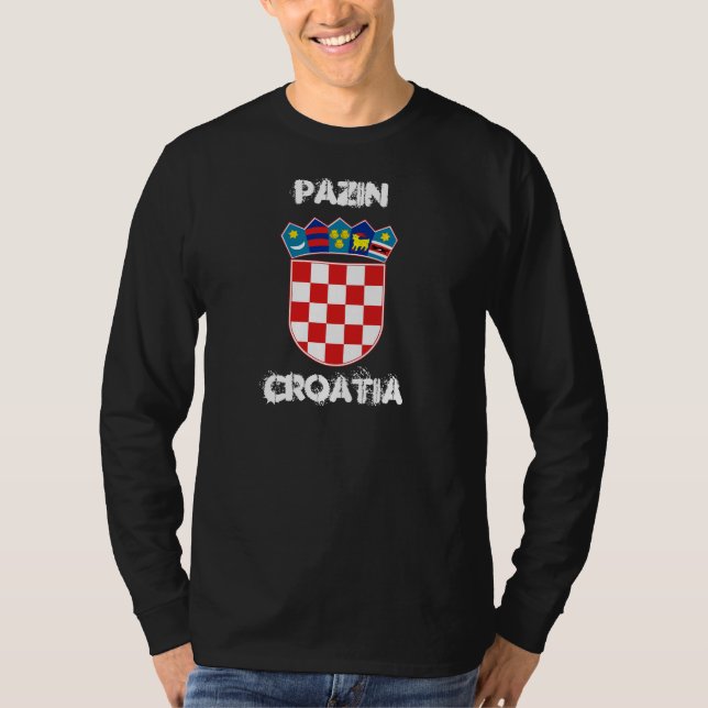 Pazin, Kroatien med vapensköld Tee (Framsida)