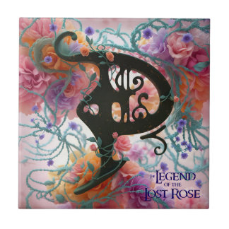 Pazzaria ’P’ Blommigt Monogram Tile Kakelplatta