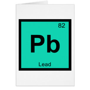 Pb - Bly Kemi Periodiska Systemet Symbol Element Hälsningskort