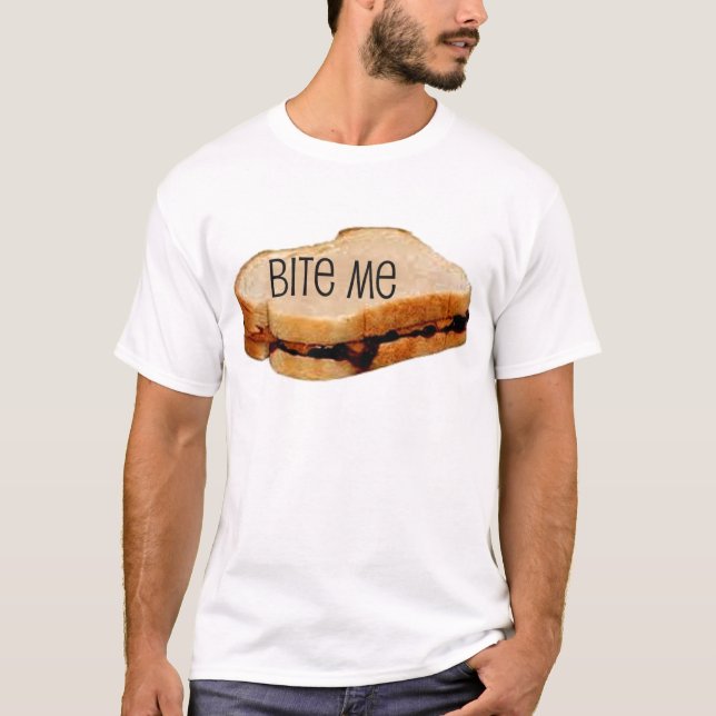 PB&J "BITER MIG" SMÖRGÅSTRYCKET T-SHIRT (Framsida)