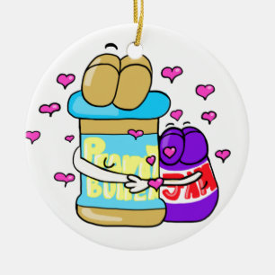 Pb&j grafiska Bestfreinds Julgransprydnad Keramik
