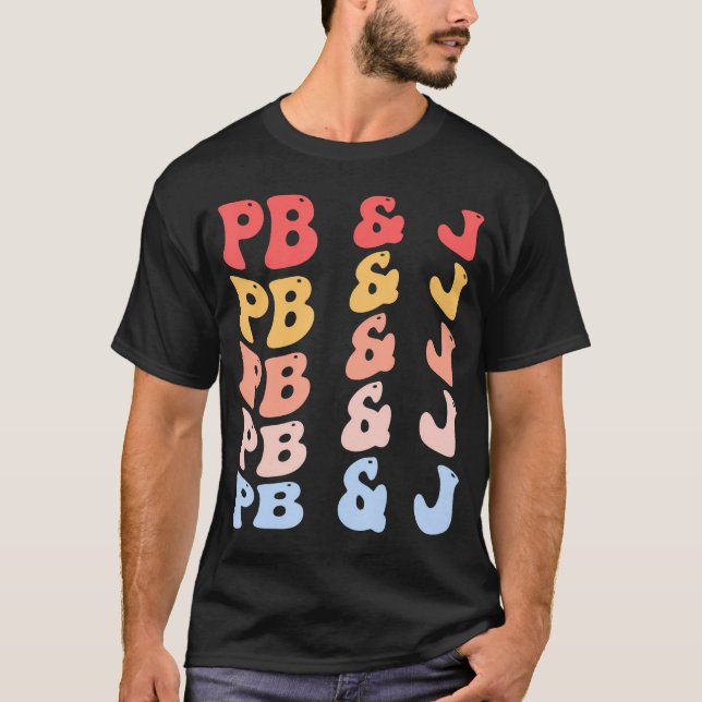 PB J Groovy Peanut Butter and Jelly T Shirt (Framsida)