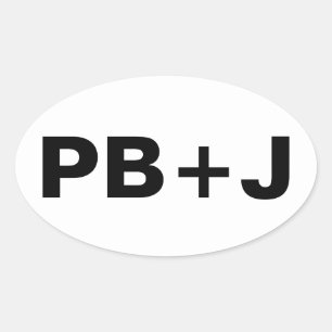 PB+J OVALT KLISTERMÄRKE