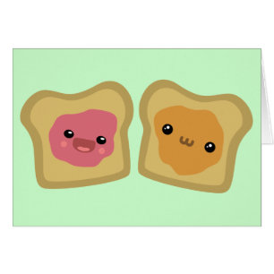 PB&J-rostat bröd Hälsningskort