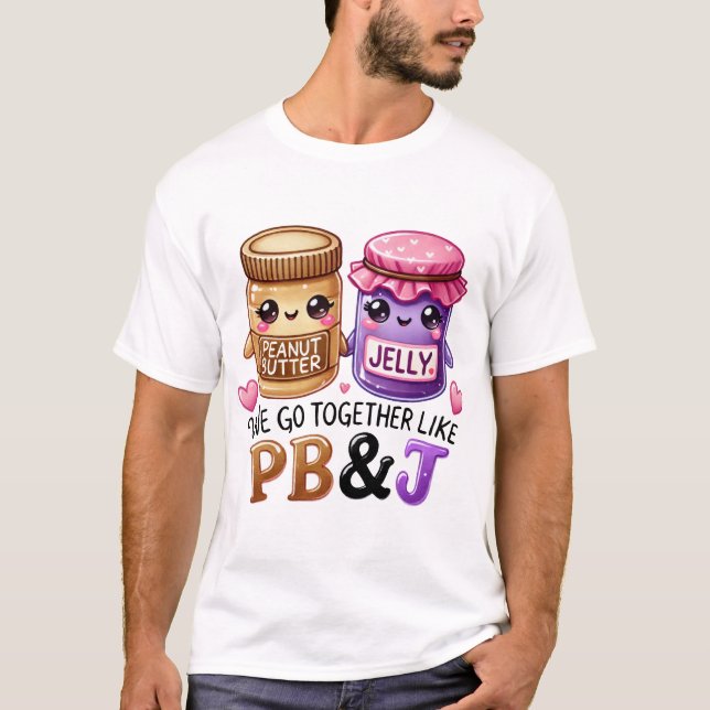 PB & JE Alla hjärtans dag T-Shirt (Framsida)