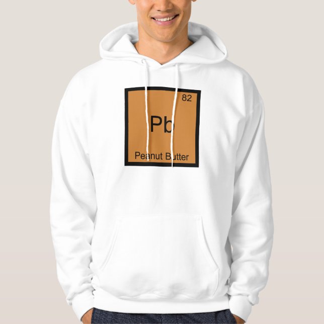 Pb - Jordnötssmör Kemi Periodiska Systemets Symbol Tröja Med Luva (Framsida)