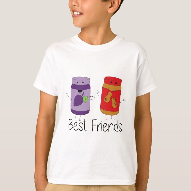 PB och J Best Friends Pb och J BFF Teckning Tee (Framsida)