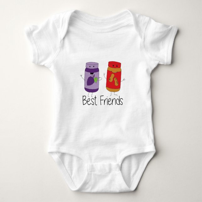 PB och J Best Friends Pb och J BFF Teckning Tee Shirt (Framsida)