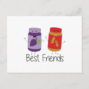 PB och J Best Friends Pb och J BFF Teckning Vykort