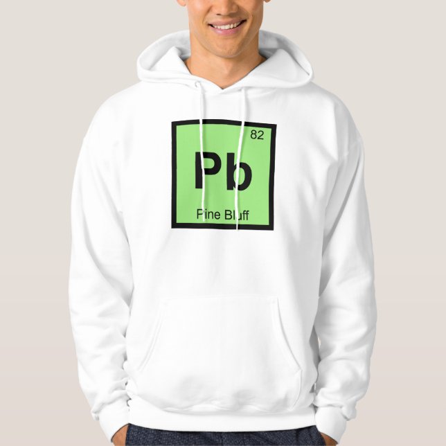 Pb - Pine Bluff Arkansas Kemi Periodiska Systemet Hoodie (Framsida)
