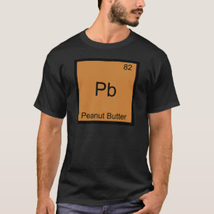 Pb - symbol för bord för jordnötsmörkemi tee shirt