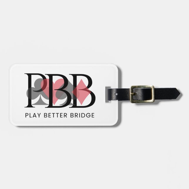 PBB Bagageetikett - Röd Bagagebricka (Horisontell Framsida)